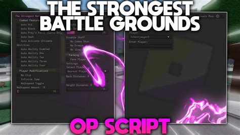 OP The Strongest Battlegrounds Script Hack Gui AutoFarm Auto Block