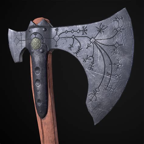 Ali Bayır God Of War Leviathan Axe Low Poly Game Ready Asset