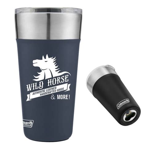 Coleman Bottle Opener Steel Tumbler 20 Oz Promo Tumblers