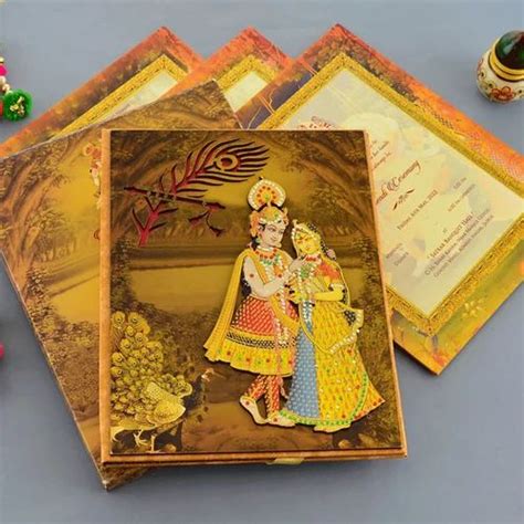 Fmc Radha Krishna Wedding Card Leaflet At Piece In