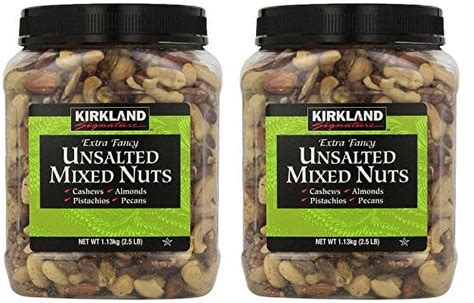 Kirkland Signature Extra Fancy Unsalted Mixed Nuts 40 Ounces 2 Pack