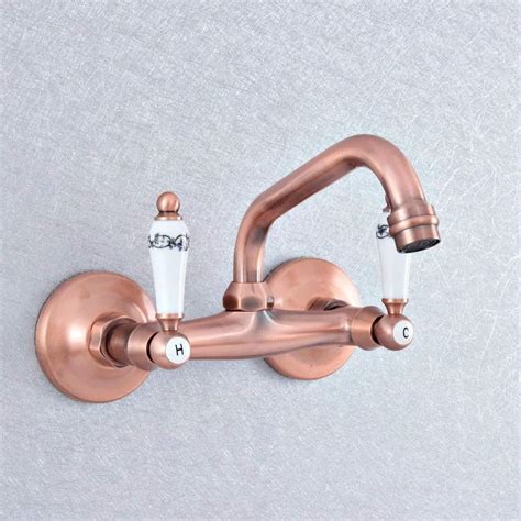 Kitchen Wet Bar Bathroom Vessel Sink Faucet Antique Red Copper Brass