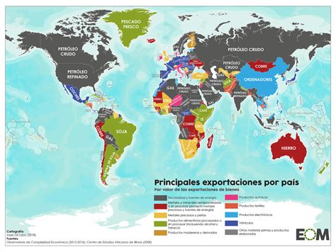 Cuál es la principal exportación de cada país Mapas de El Orden