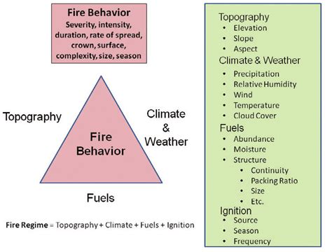 Fire Behavior Triangle Variables That Influence Fire Behavior Are