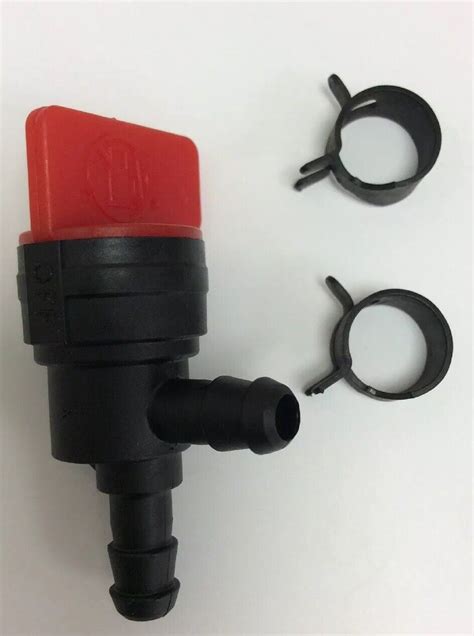 Genuine Briggs And Stratton Fuel Shut Off Valve With Clamps 698180 Repl 698181 Ebay