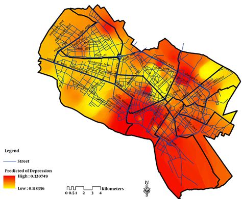 The Predicted Prevalence Map Based On The Model Mashhad Stroke And