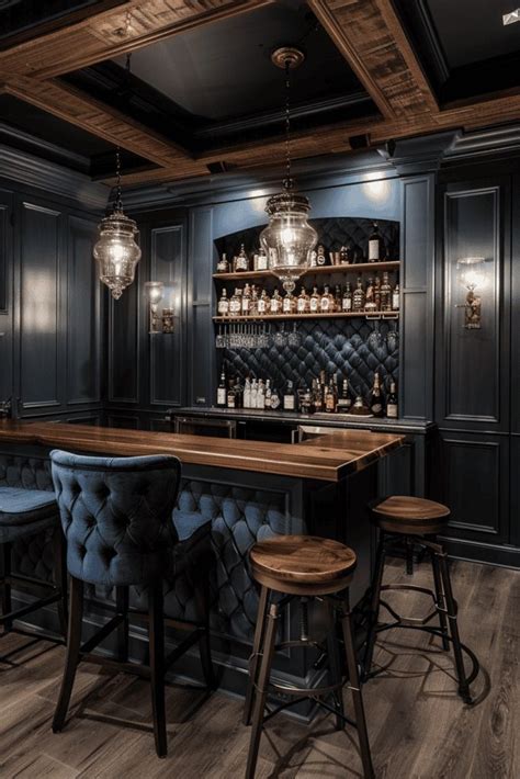 Moody Man Cave With A Vintage Bar In Home Bar Rooms Bar Lounge