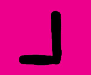 Backwards L on pink background. - Drawception