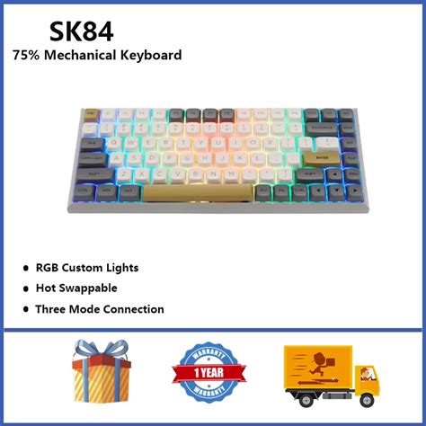 Motospeed Sk Wireless Mechanical Keyboard Rgb Light Hot Swappable Custom Gaming Keyboard