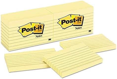 Post It Notes X Inches Canary Yellow Lined Pads Pack