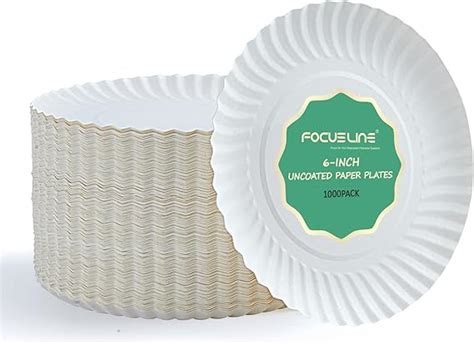 Focusline Inch Paper Plates White Paper Plates Uncoated Everyday