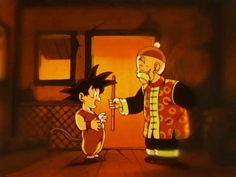 Grandpa Gohan Giving Goku The Power Pole Dragon Ball Artwork Dragon