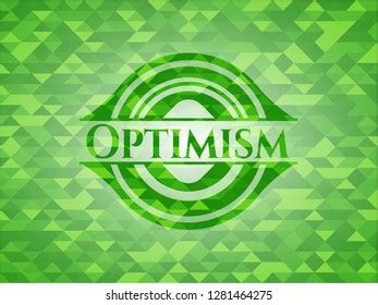 Optimism Green Emblem Triangle Mosaic Background Stock Vector Royalty