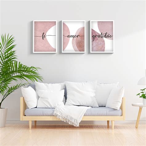 Quadro Decorativo Frase Moldura Vidro Fé Amor Gratidão Elo7