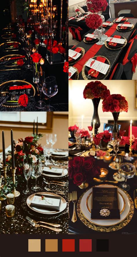 Bold Black, Red, and Gold Wedding Ideas for the Fearless 2023 Bride ...