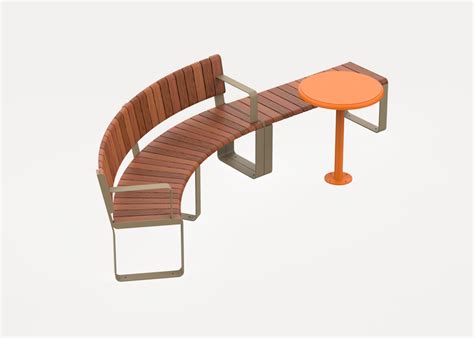 Linea Vt Curved Seat Street Furniture Australia