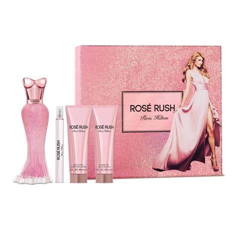 Set Rose Rush Paris Hilton Dama 4 Pz