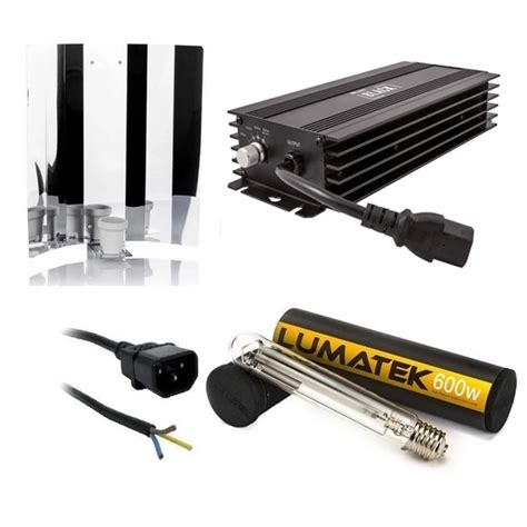 Complete Hps Set 600W ELECTRONIC BALLAST LUMII BLACK Lumatek Dual