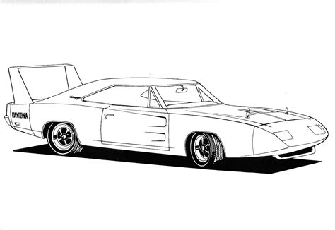 fast  furious coloring pages daytona charger educative printable