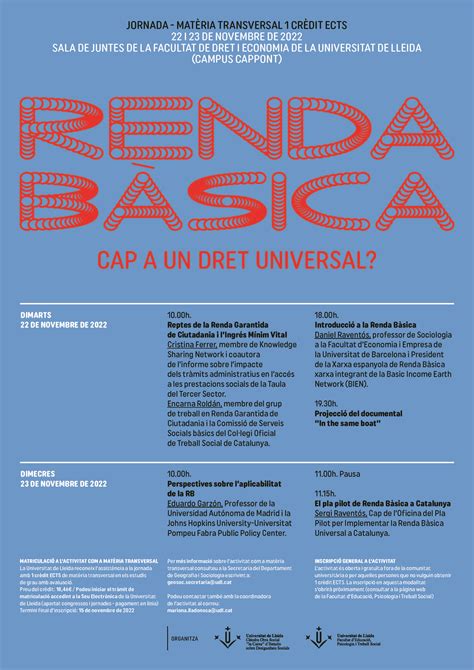 Jornada Renda bàsica Cap a un dret universal