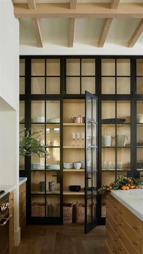 Glass pantry doors transitional kitchen – Artofit