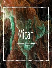 Old Testament Micah Presentation Pptx Micah The Author According To