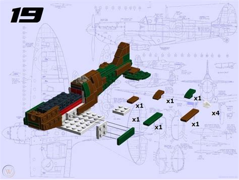 Custom Moc Lego Set Supermarine Spitfire Partsinstructions