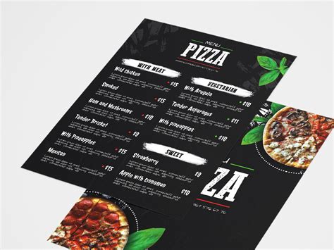 Free Pizza Menu Template for Photoshop – Free PSD Templates