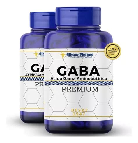 Gaba Ácido Gamma Aminobutírico 800mg 120 Cápsulas Com Nota Sabor Sem