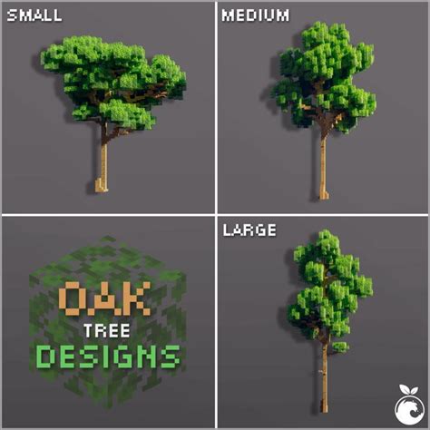 Minecraft Oak Tree Designs Minecraft Tree Minecraft Statues Minecraft