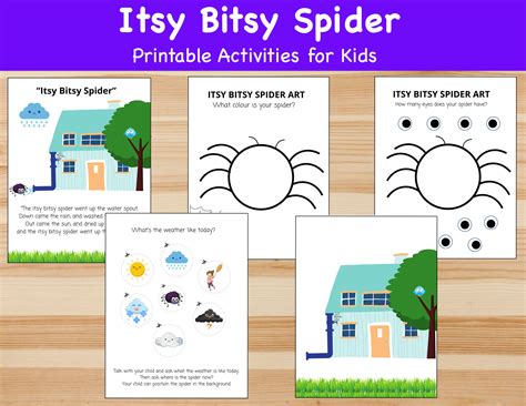 Itsy Bitsy Spider Activities Spider Games Story Time Nursery Rhyme