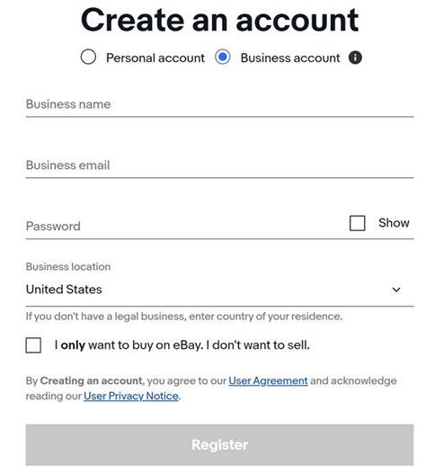 Ebay Seller Registration How To Create An Ebay Seller Account