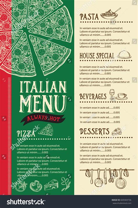 Pizza Food Menu For Restaurant And Cafe Design Royalty Free Stock