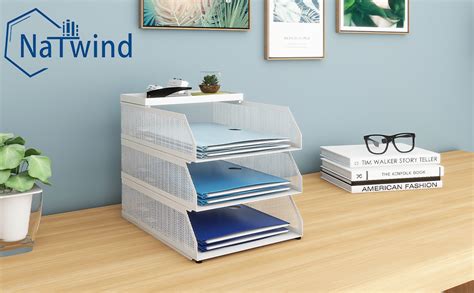 Amazon Natwind 3 Tier Stackable Paper Tray Metal Mesh Desktop