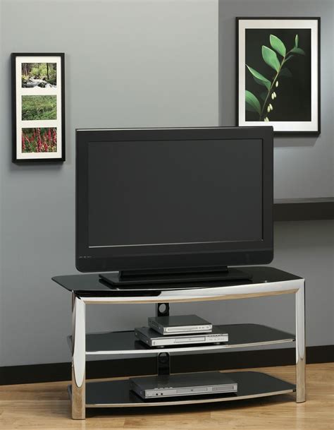 Black Tempered Glass Tv Stand From Monarch Coleman Furniture