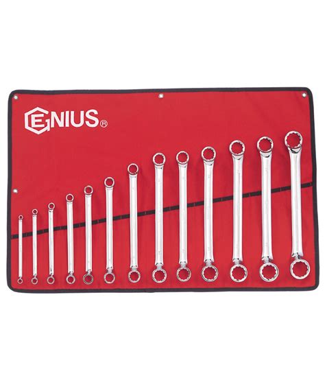 13 Piece Metric Double Ended Offset Ring Wrench Set Genius