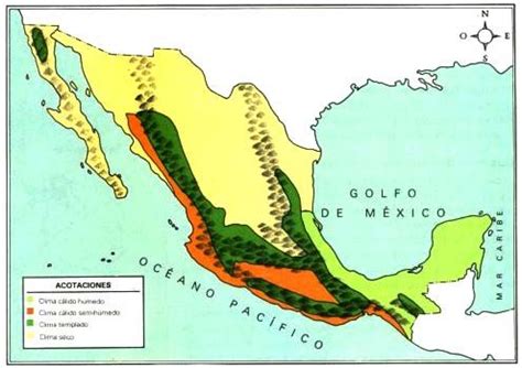 Mapa De Climas Y Vegetacion De Mexico Meras