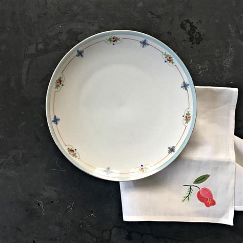 Antique Nippon Porcelain Luncheon Plates Set Of Two Handpainted