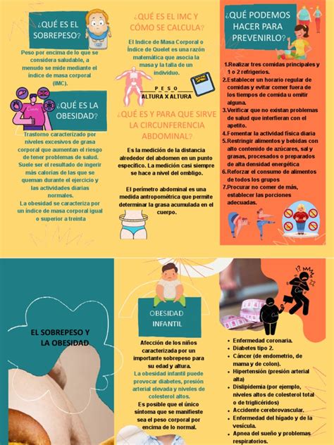 Triptico De La Obesidad 8 Pdf Obesidad Índice De Masa Corporal