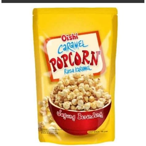 Jual POPCORN OISHI COKLAT CARAMEL BUTTER100G Shopee Indonesia