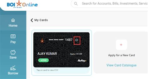 How To Check Bank Of India Debit Card Number CVV Expiry On Net Banking