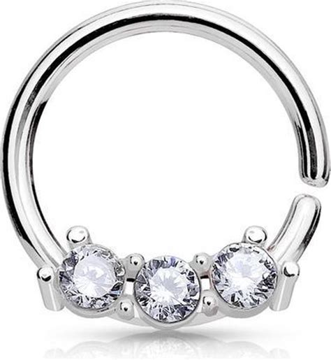 Helix Piercing Hoop Ring Cz Steentjes Bol