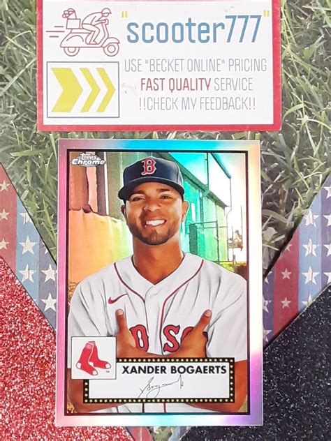 2021 Topps Chrome PLATINUM 146XANDER BOGAERTS 52 REFRACTOR RED