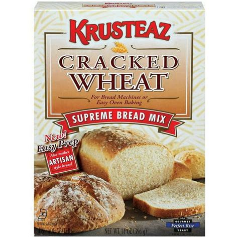 Krusteaz Supreme Cracked Wheat Bread Machine Mix 14 Oz