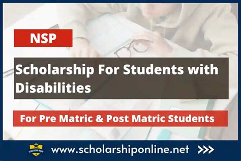 Nsp Scholarship For Students With Disabilities Pre And Post