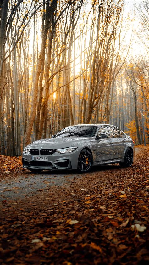 Autumn Bmw Cars Forest Bmw M Car Grey Side View Hd Phone