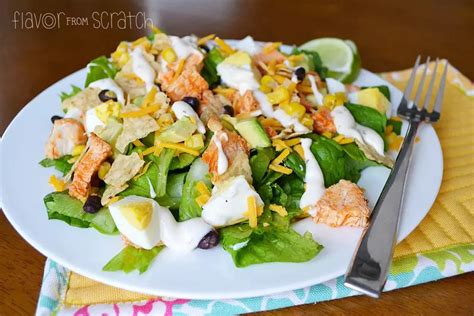 Spicy Chicken Southwest Salad Flavor From Scratch