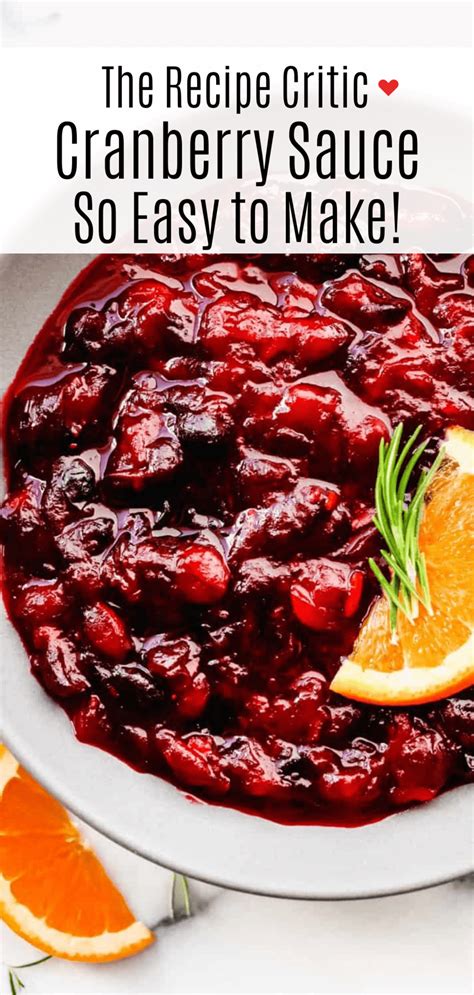 The Easiest Cranberry Sauce Therecipecritic