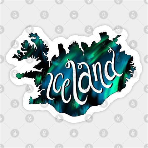 Iceland Northern Lights - Iceland - Sticker | TeePublic