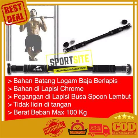 Jual Speeds Pull Up Chin Up Bar Chinning Door Alat Fitness Gym Di Rumah